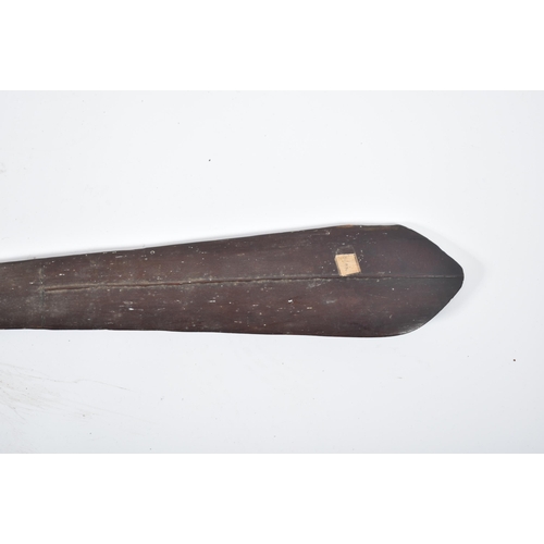 211 - A 19th century hardwood Solomon Island / Tonga / Polynesian paddle club of tapering elongated spatul... 