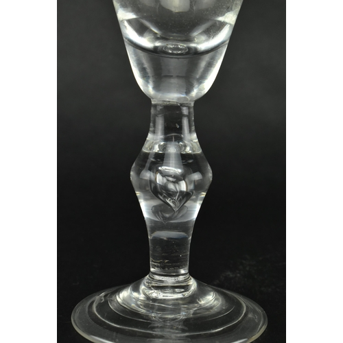 40 - An exceptionally rare mid 18th century circa 1750 Dutch stipple engraved wineglass after Gyrinus and... 