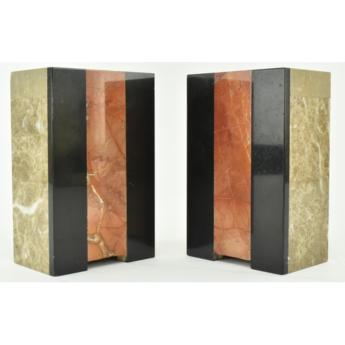 59 - Pierre Megnin Seloncourt - A French Art Deco early 20th century 1930s marble & onyx mantle clock. Th... 