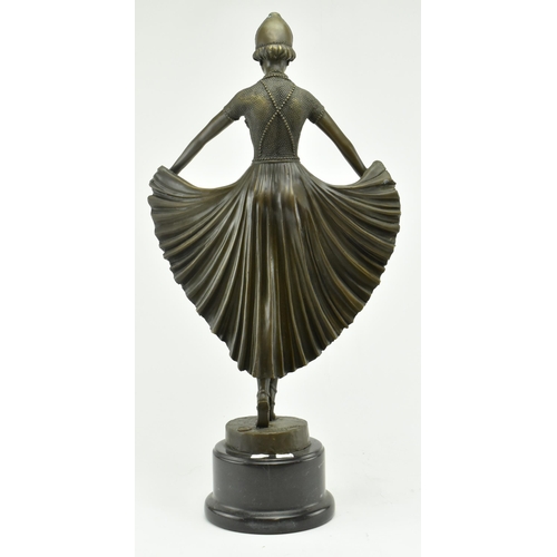 6 - After Demétre Chiparus (Romanian, 1886-1947) - An Art Deco early 20th century circa 1930s lost wax c... 