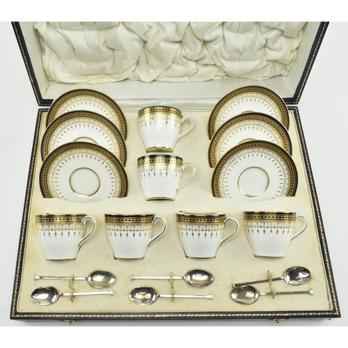 69 - An early 20th century circa 1920s Royal Doulton fine bone china coffee set in Mappin & Webb Ltd. cas... 