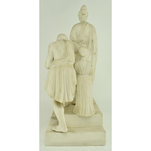 71 - A continental circa 19th century Sevres manner Parian ware figure of Charity. The sculpture depictin... 