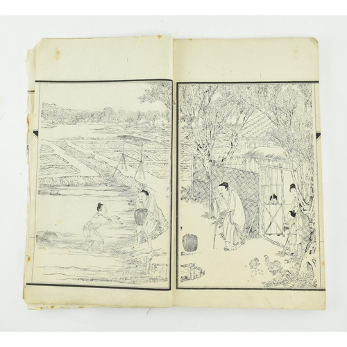 75 - A Qing Guangxu period 19th century 1879 Agriculture illustrated block printed book on the subject of... 