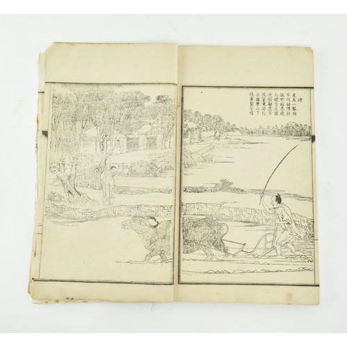 75 - A Qing Guangxu period 19th century 1879 Agriculture illustrated block printed book on the subject of... 