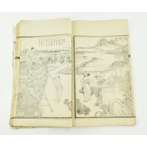 75 - A Qing Guangxu period 19th century 1879 Agriculture illustrated block printed book on the subject of... 