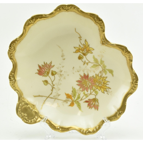 78 - An early 20th century c1900 France J. C. Limoges hand finished gilded part dessert service. The lot ... 