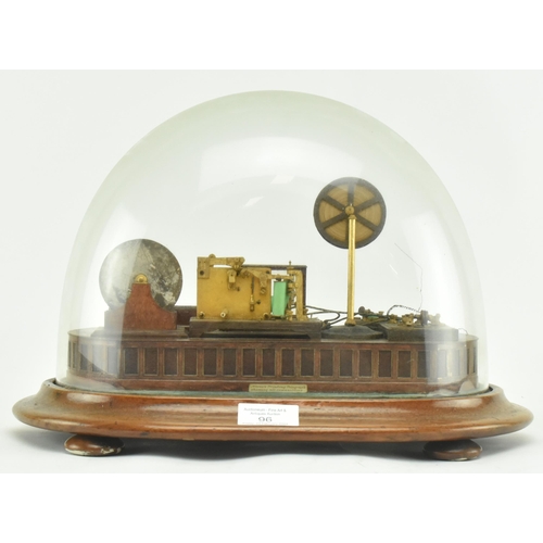 96 - An early 20th century possibly continental scratch built Morse's Printing Telegraph model in glass d... 