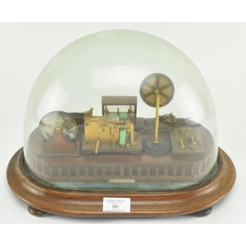 96 - An early 20th century possibly continental scratch built Morse's Printing Telegraph model in glass d... 