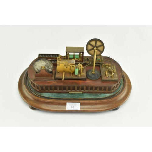 96 - An early 20th century possibly continental scratch built Morse's Printing Telegraph model in glass d... 