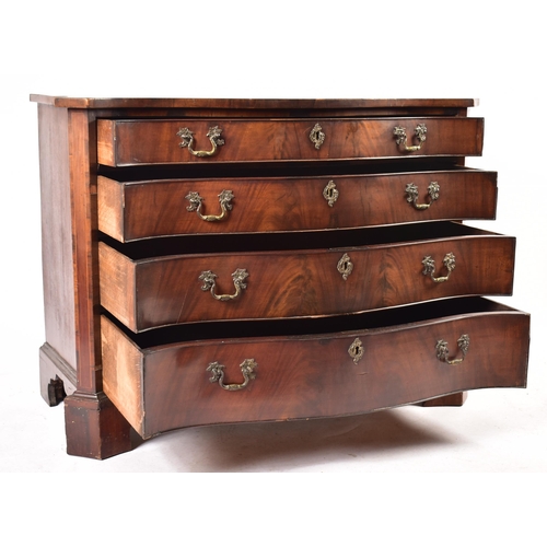 262 - A George III early 19th century mahogany serpentine fronted chest of drawers. The chest having a sha... 