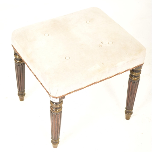 281 - A believed Gillows of Lancaster George III early 19th century gilt & ebonised mahogany piano stool s... 