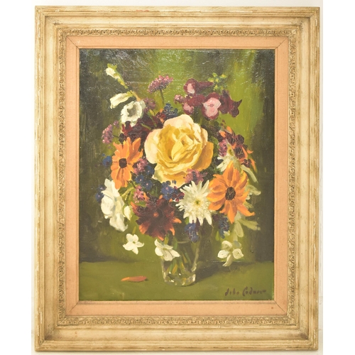 306 - John Codner (British, 1913-2008) - Bouquet - An original oil on canvas still life painting of flower... 