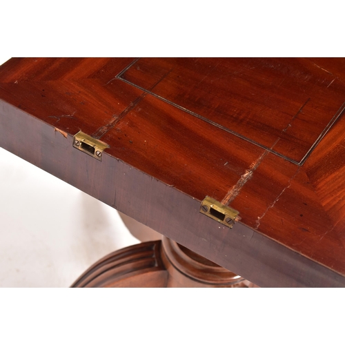 321 - A late 18th century George III solid mahogany tilt top breakfast table. Raised on reeded splayed leg... 