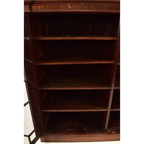 323 - A large George III early 19th century mahogany astragal glazed library bookcase cabinet. The cabinet... 