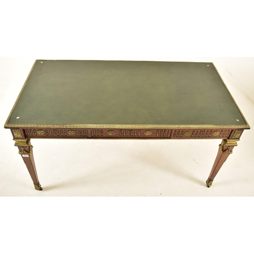 405 - Howard & Sons - A Victorian 19th century mahogany & ormolu rectangular writing desk. The desk having... 