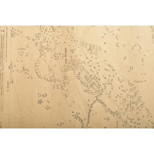 406 - A large early 20th century 1921 linen backed survey map of Gloucestershire & Wiltshire printed and p... 