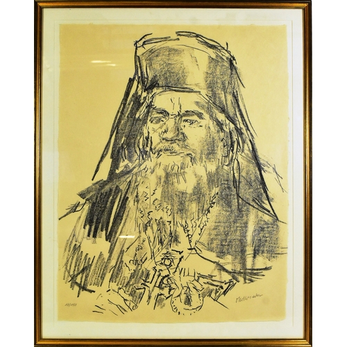 264 - Oskar Kokoschka (1886-1980)
 Jerusalem Faces, 1973-1974
 Lithograph on Japan Nacre.
 Numbered and si... 