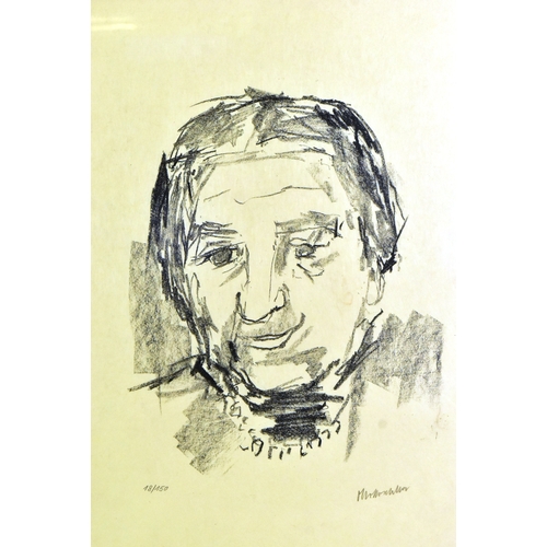 264 - Oskar Kokoschka (1886-1980)
 Jerusalem Faces, 1973-1974
 Lithograph on Japan Nacre.
 Numbered and si... 