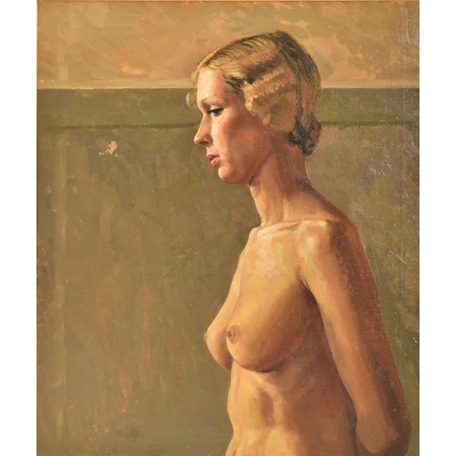 608 - George Galsworthy Palmer, ARCA (British, 1913-1972) - Study of Nude - 1930 - A 20th century oil on c... 