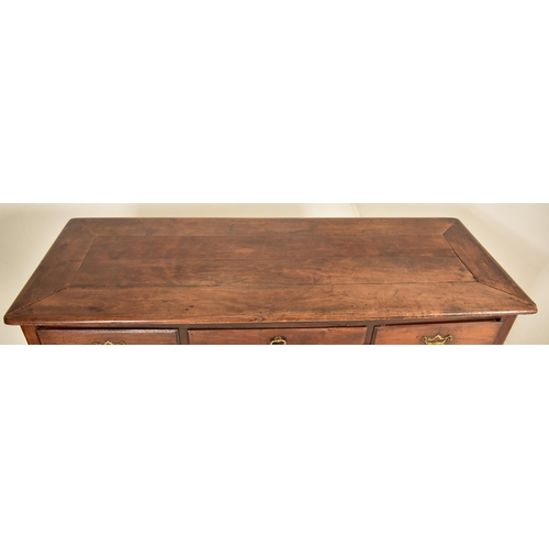 611 - A large French continental 19th century chestnut wood writing office desk. The desk having a rectang... 