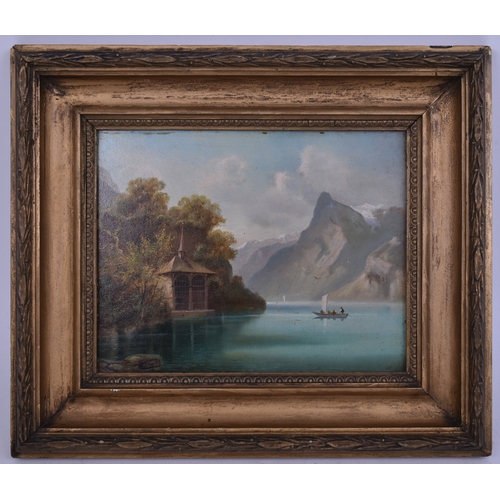 449 - After Hubert Sattler (Austrian, 1817 - 1904) - A 19th century continental oil on board landscape pai... 