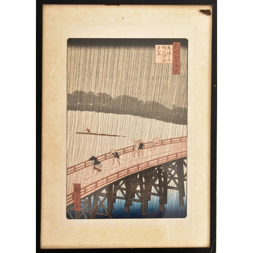 256 - After Utagawa Hiroshige (1797-1858) - A pair of late 19th / early 20th century woodblock prints on p... 