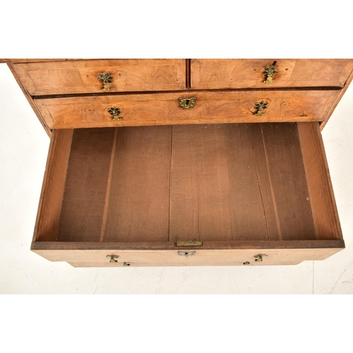 268 - A 17th century Queen Anne walnut chest of drawers. The chest having a crossbanded top with geometric... 