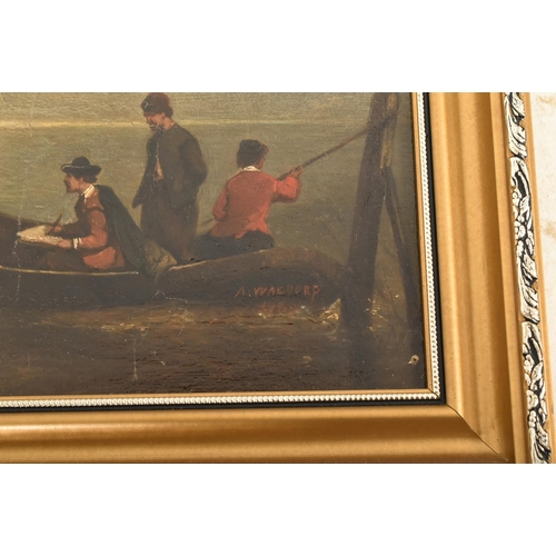 271 - Anthonie Waldorp (Dutch 1803-1866) - A 19th century oil on board maritime naval painting. To depict ... 