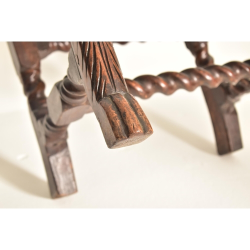 274 - A harlequin set of six Charles II 17th century carved walnut & rattan dining chairs. The chairs havi... 