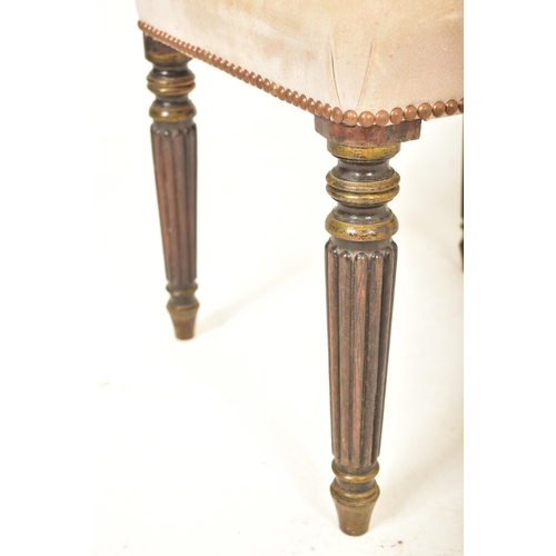 281 - A believed Gillows of Lancaster George III early 19th century gilt & ebonised mahogany piano stool s... 