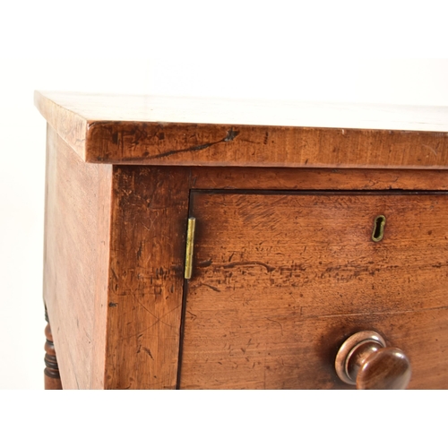 509 - A George III 18th century mahogany dresser credenza. The credenza having a straight top over a centr... 