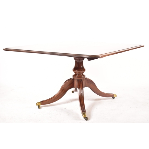 321 - A late 18th century George III solid mahogany tilt top breakfast table. Raised on reeded splayed leg... 