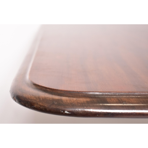 321 - A late 18th century George III solid mahogany tilt top breakfast table. Raised on reeded splayed leg... 