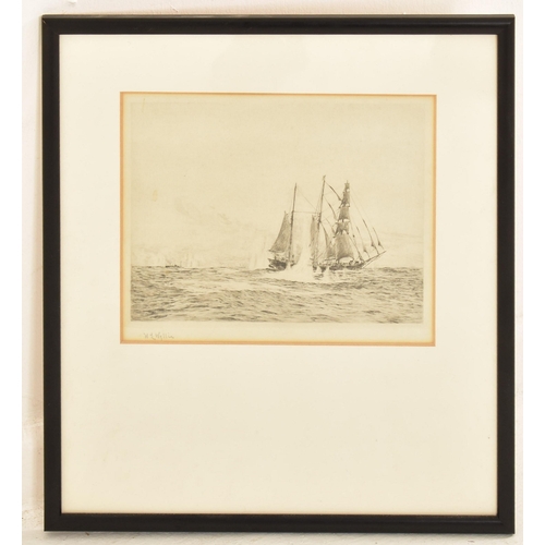 514 - William Lionel Wyllie RA RBA RE RI NEAC (British, 1851-1931) - An original late 19th century etching... 