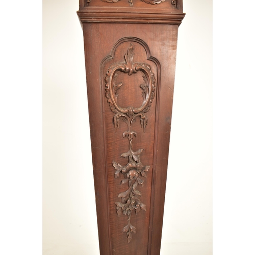 515 - An Adams Revival mahogany embellished column planter pedestal stand. The column having a squared sta... 