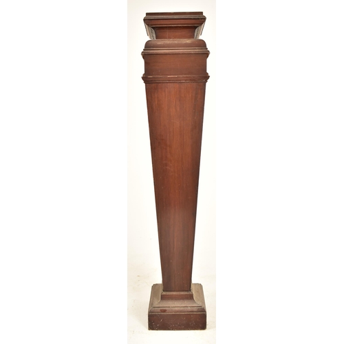 515 - An Adams Revival mahogany embellished column planter pedestal stand. The column having a squared sta... 