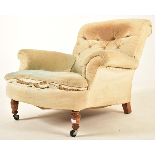 326 - Trollope & Sons - A 19th century Victorian mahogany armchair. The chair ( in the manner of Howard & ... 