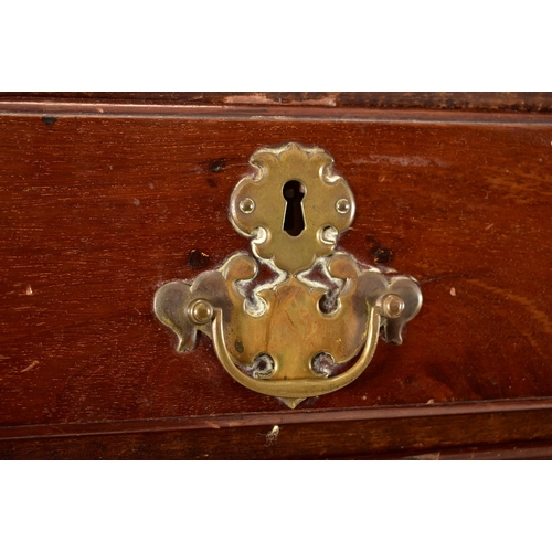 327 - A George III early 19th century mahogany tallboy chest on chest of drawers. The chest having a pedim... 