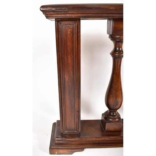 528 - A pair of 19th century Victorian architectural ecclesiastical solid mahogany balustrades. Each with ... 