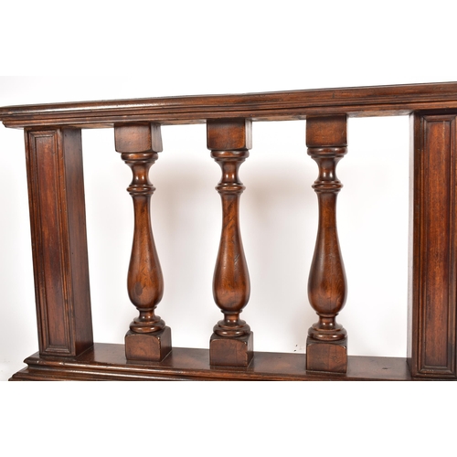 528 - A pair of 19th century Victorian architectural ecclesiastical solid mahogany balustrades. Each with ... 