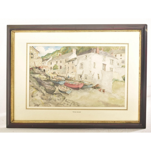 552 - Gyrth Russell (Anglo-Canadian, 1892-1970) - Portloe, Cornwall - An original watercolour on paper lan... 