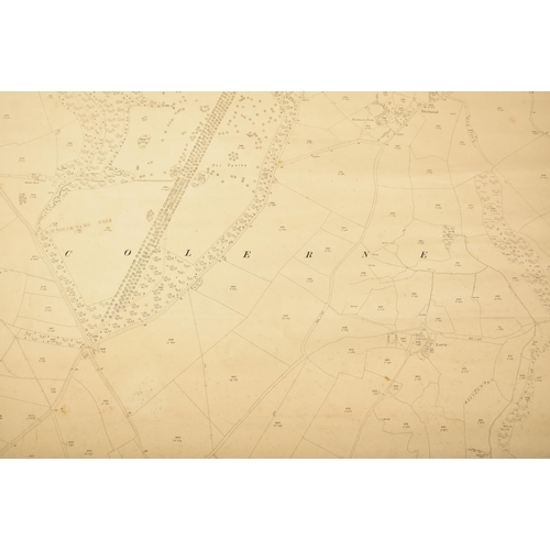 406 - A large early 20th century 1921 linen backed survey map of Gloucestershire & Wiltshire printed and p... 