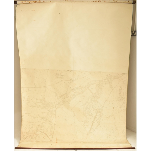 406 - A large early 20th century 1921 linen backed survey map of Gloucestershire & Wiltshire printed and p... 