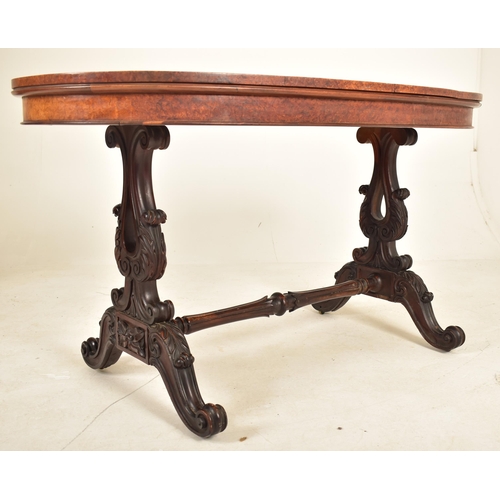 602 - Williams & Gibton, Ireland - A George IV early 19th century pollard oak veneered writing table desk.... 