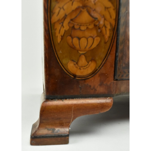 426 - A George III early 19th century mahogany & satinwood stencil decorated toilet dressing swing mirror.... 