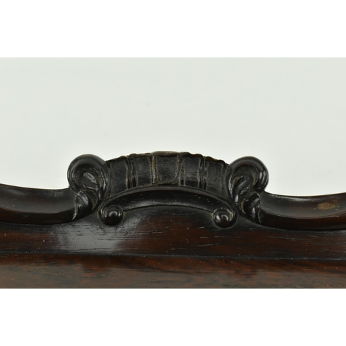 437 - An early - mid 19th century circa 1840s table top card tray. The tray rectangular in form, with scro... 