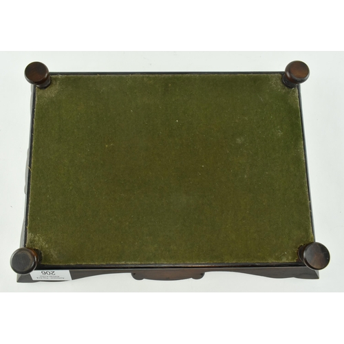 437 - An early - mid 19th century circa 1840s table top card tray. The tray rectangular in form, with scro... 