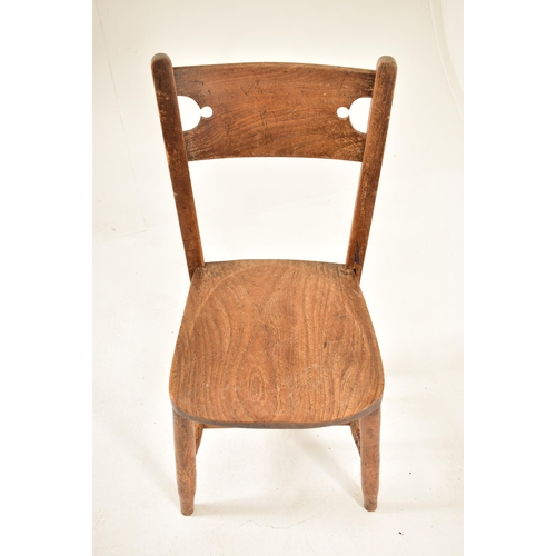 471 - A set of twelve Victorian 19th century beech & elm Windsor dining chairs. Each chair having a solid ... 