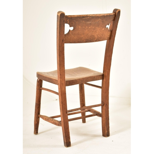 471 - A set of twelve Victorian 19th century beech & elm Windsor dining chairs. Each chair having a solid ... 