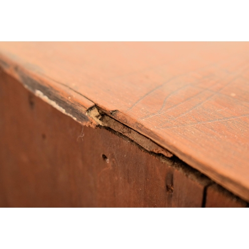 486 - A 19th century mahogany bow fronted chest of drawers. The chest having a chamfered edge top over two... 